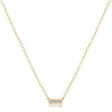Load image into Gallery viewer, 14kt Gold and Diamond Significance Bar Necklace