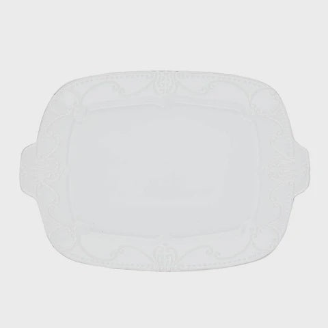 Isabella - Pure White Rectangular Tray