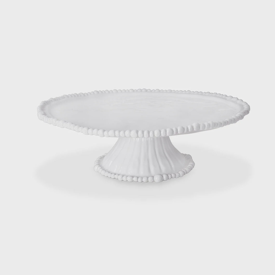 VIDA Alegria Pedestal Cake Plate (White)