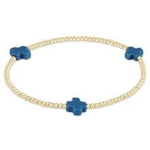 Load image into Gallery viewer, Signature Cross Gold Pattern 2mm Bead Bracelet
