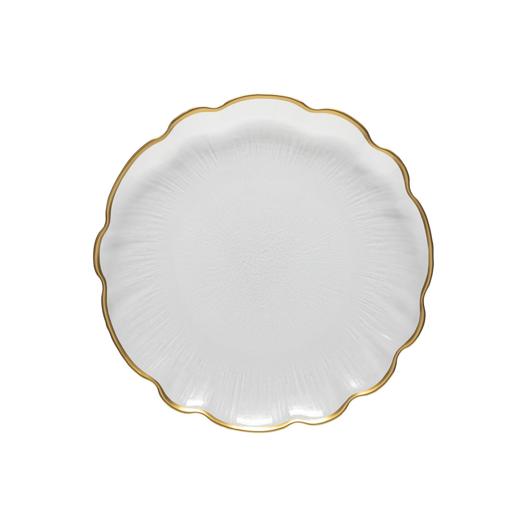 Glass Rimmed Dinner Plate Francesca