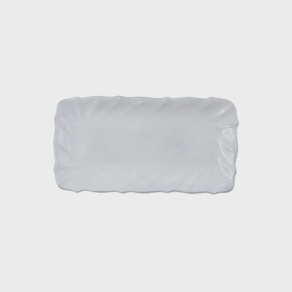Incanto White Ruffle Rectangular Tray