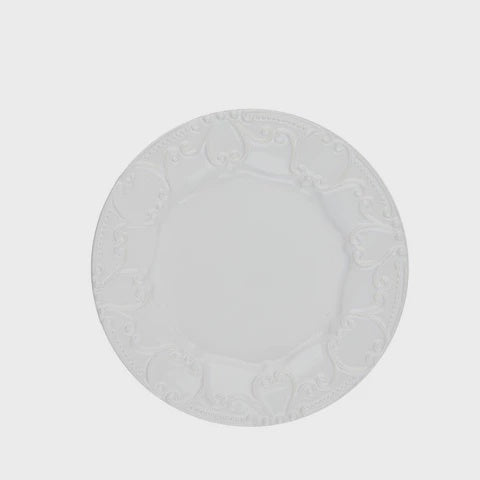 Isabella - Pure White Embossed Salad Plate