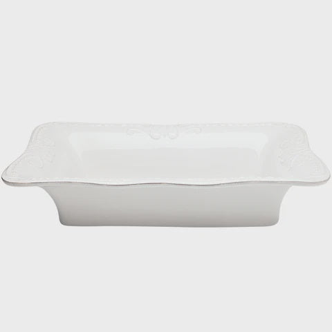 Isabella - Pure White Large Rectangular Baker