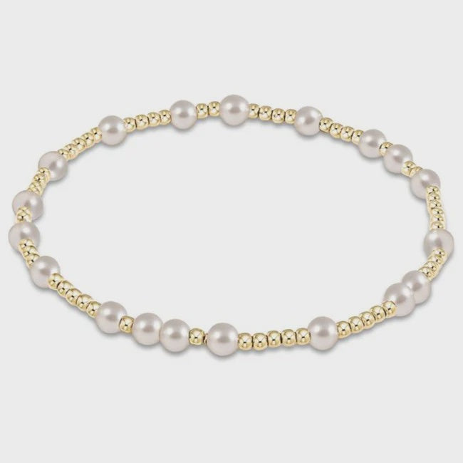 Hope Unwritten 4mm Bead Bracelet - Pearl