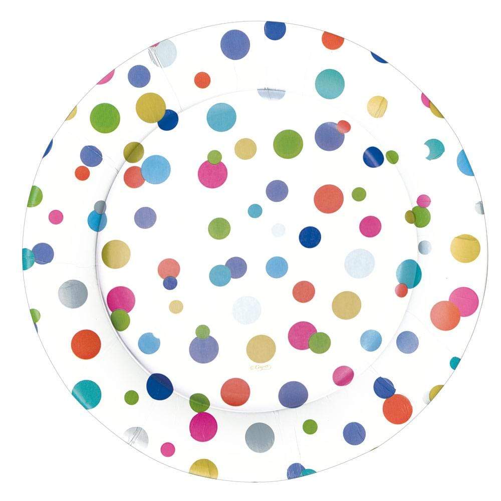 Confetti Brights Paper Dinner Plates - 8 Per Package