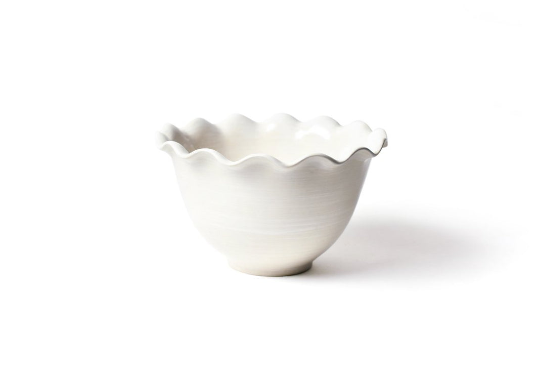 Signature White 9in Ruffle Bowl