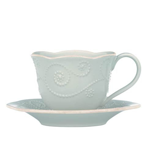 French Perle Blue Cup & Saucer