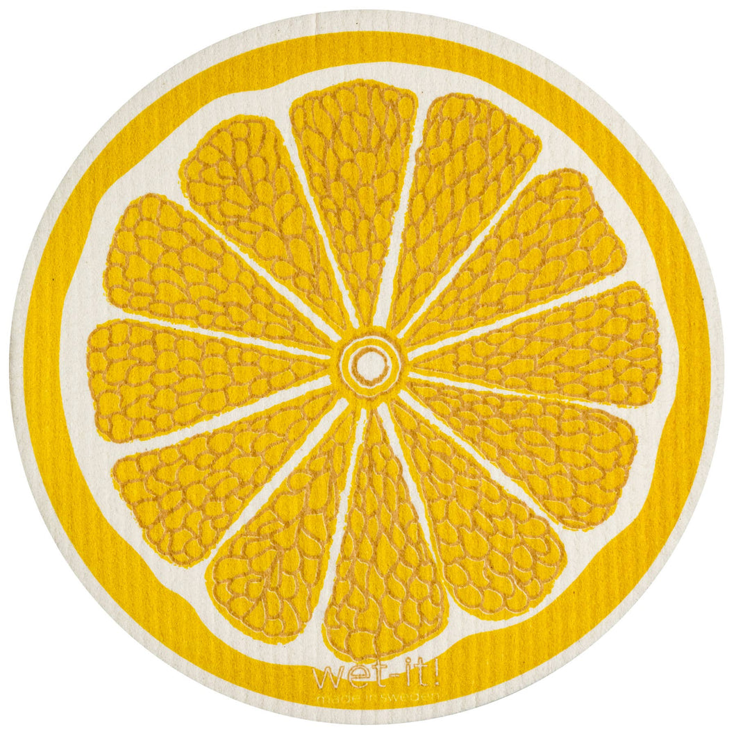 Lemon Round Swedish Cloth