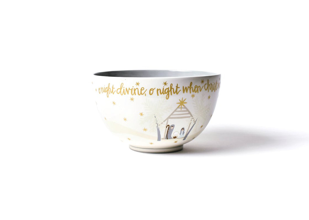 Neutral Nativity 9 Footed Bowl