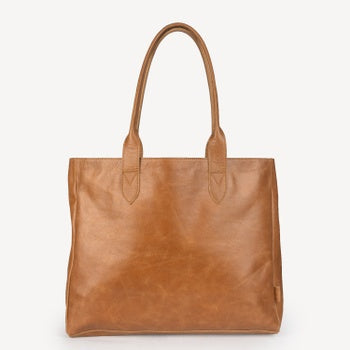 Heena Camel Leather Tote