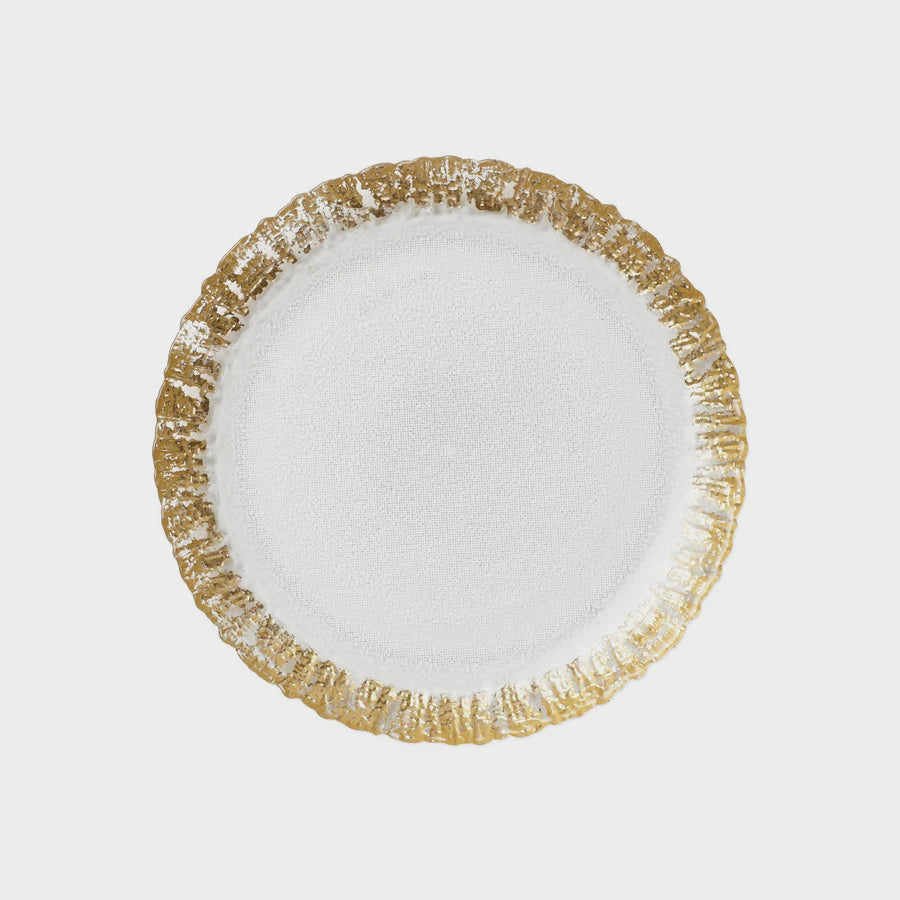 Rufolo Glass Gold Salad Plate